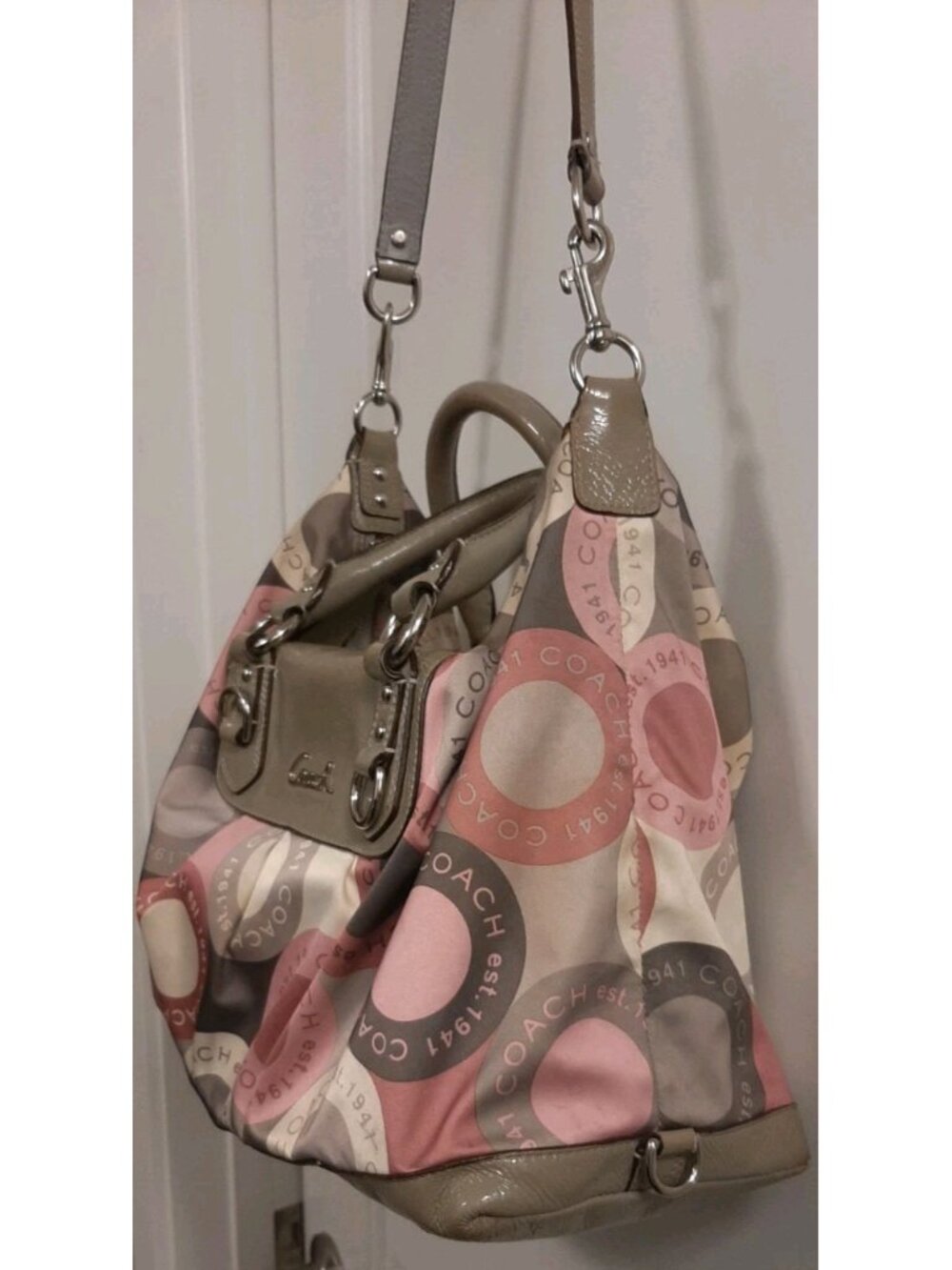 Womans Coach Purse F-15448 Satchel Handbag Pockets Label READ - Picture 3 of 13